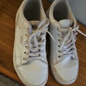 Vans White Low-Top Canvas Sneakers